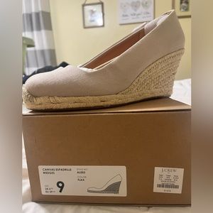 J. Crew Canvas Espadrille Wedges